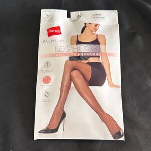 Hanes Premium Leg Boost Pantyhose - black